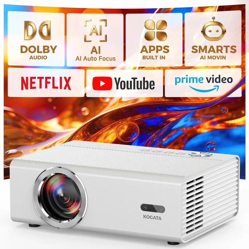 KOGATA Smart Projector with WiFi and Bluetooth